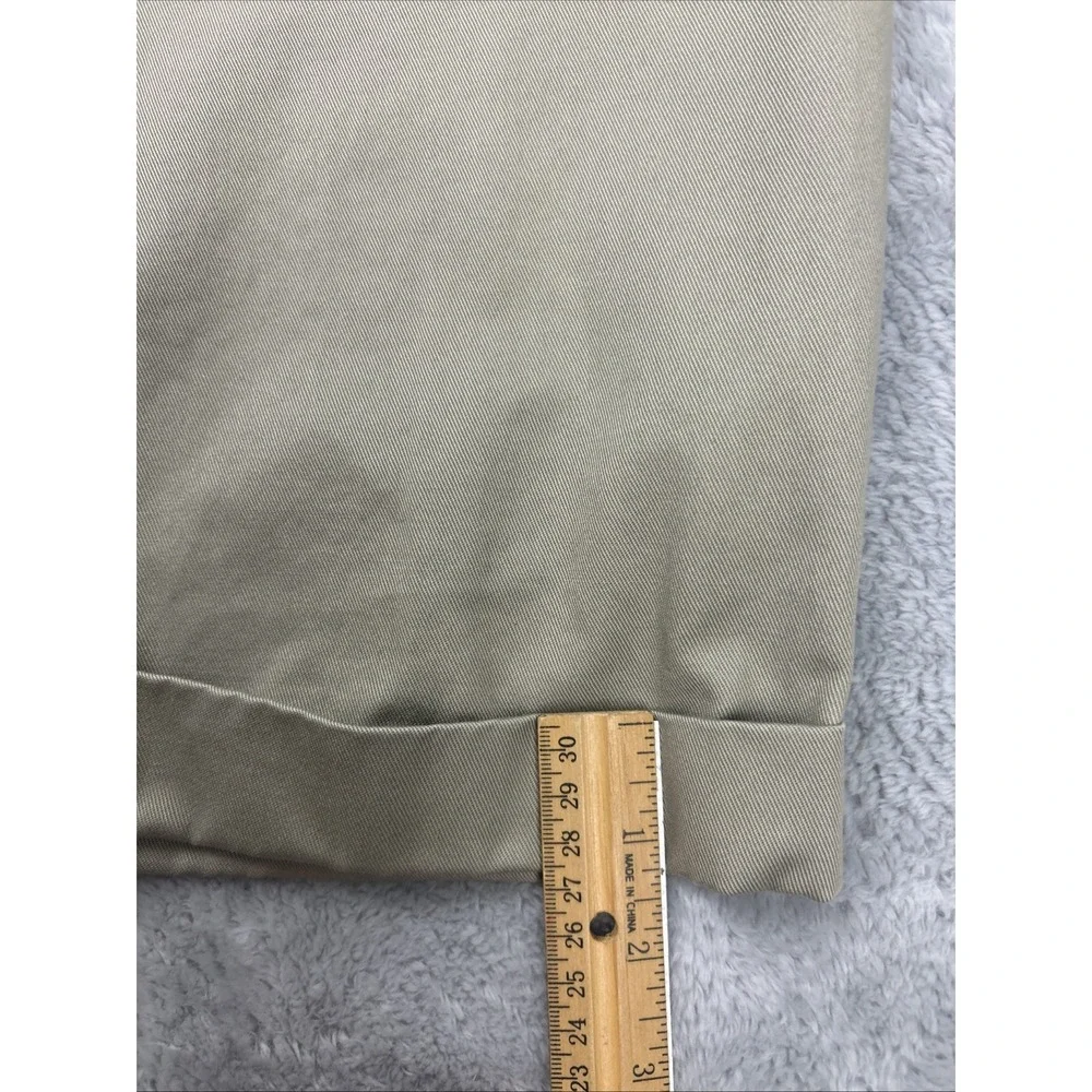 Izod American Chino Double Pleated Cuffed Men's Khakis Size 34x29 Classic Fit